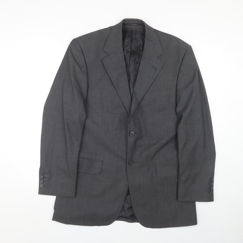 Jeff Banks Men's Grey Wool Blazer, 38 Chest, Regular Fit