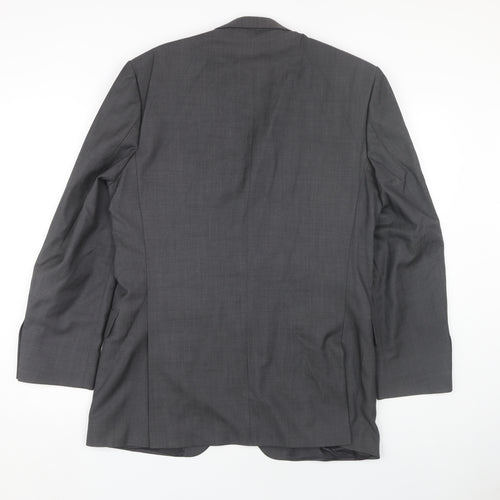 Jeff Banks Men's Grey Wool Blazer, 38 Chest, Regular Fit