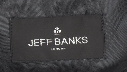 Jeff Banks Men's Grey Wool Blazer, 38 Chest, Regular Fit
