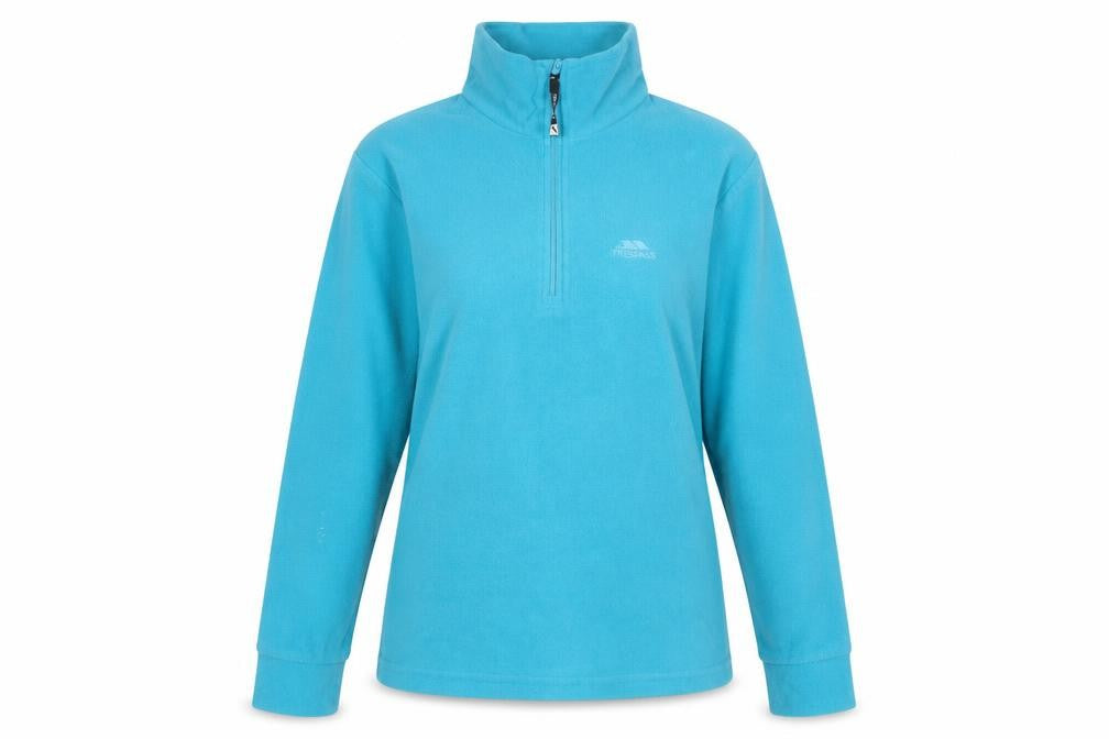 Front view of Trespass Women's Blue Fleece Pullover Sweatshirt S
