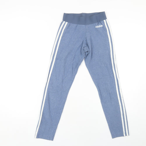 Adidas Women's Blue XS Leggings with Side Stripe