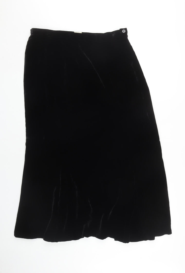 Viyella Women's Black Skirt, Size 14, Viscose & Silk