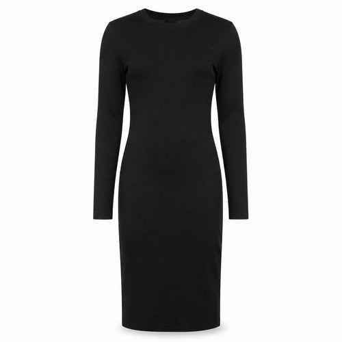 JDY Women's Black Bodycon Dress - Size S, Midi, Long Sleeve