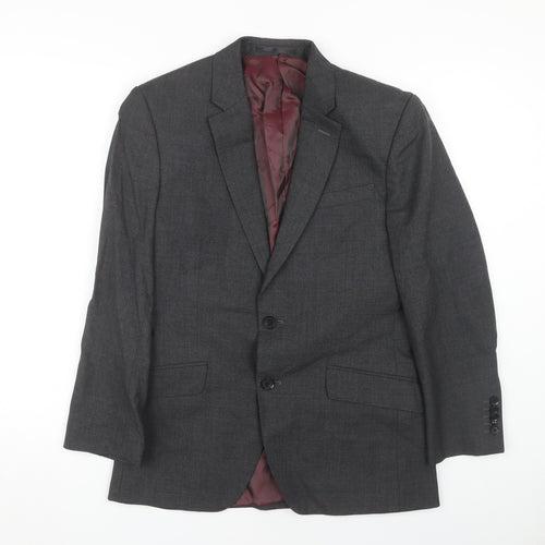 T.M. Lewin Grey Slim Fit Men's Blazer Size 36R
