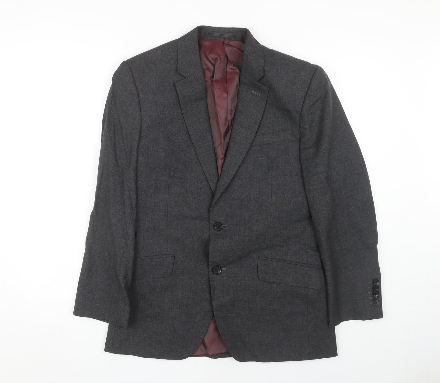 T.M. Lewin Grey Slim Fit Men's Blazer Size 36R