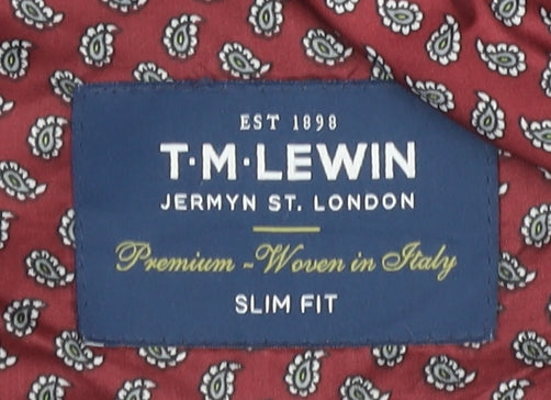 T.M. Lewin Grey Slim Fit Men's Blazer Size 36R