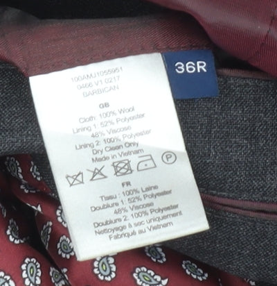 T.M. Lewin Grey Slim Fit Men's Blazer Size 36R