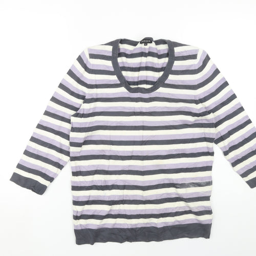 Jaeger Women's Multicoloured Striped Pullover M