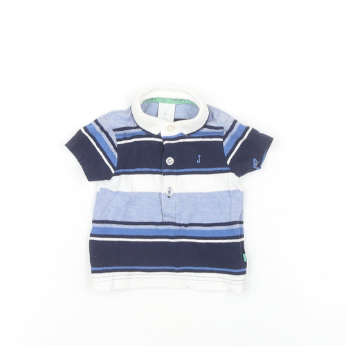 Jasper Conran Unisex Baby Blue Striped Polo 0-3 Months