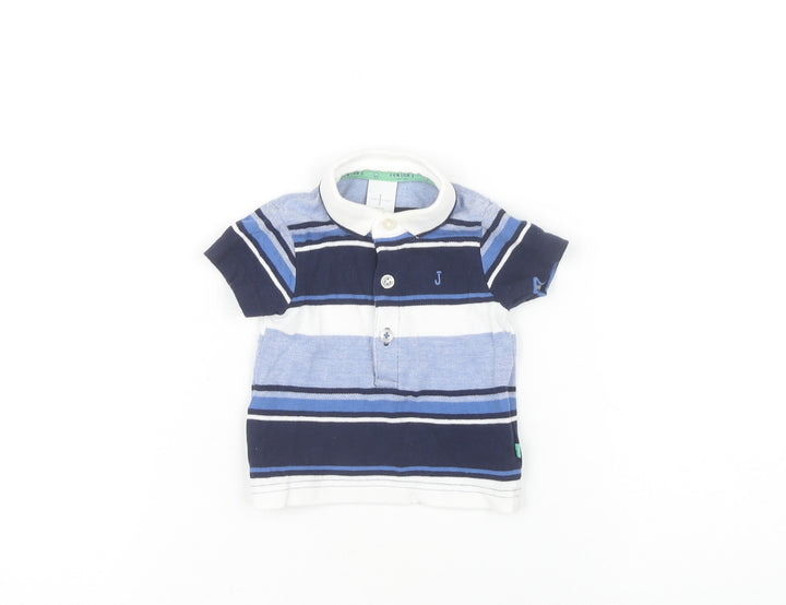 Jasper Conran Unisex Baby Blue Striped Polo 0-3 Months