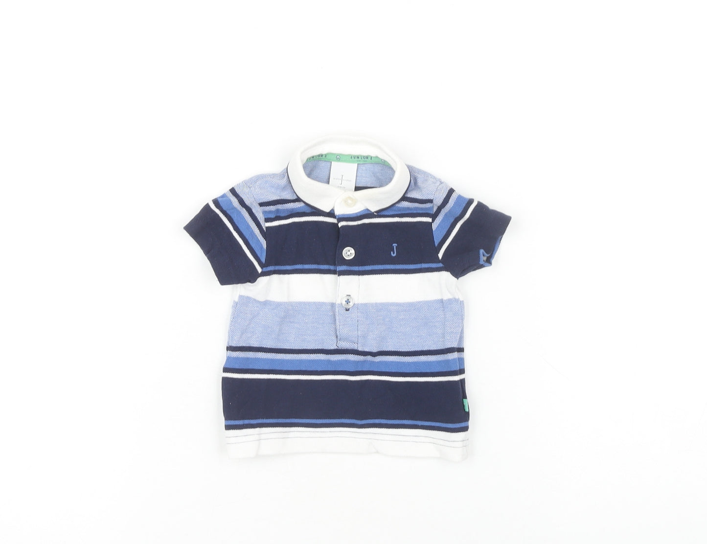Jasper Conran Unisex Baby Blue Striped Polo 0-3 Months