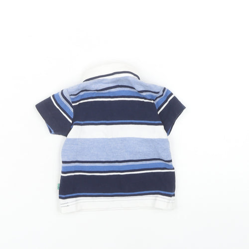 Jasper Conran Unisex Baby Blue Striped Polo 0-3 Months