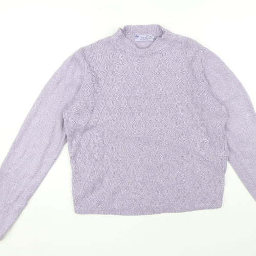 Honor Millburn Women’s Purple Mock Neck Sweater S