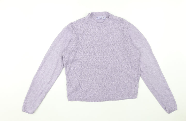 Honor Millburn Women’s Purple Mock Neck Sweater S