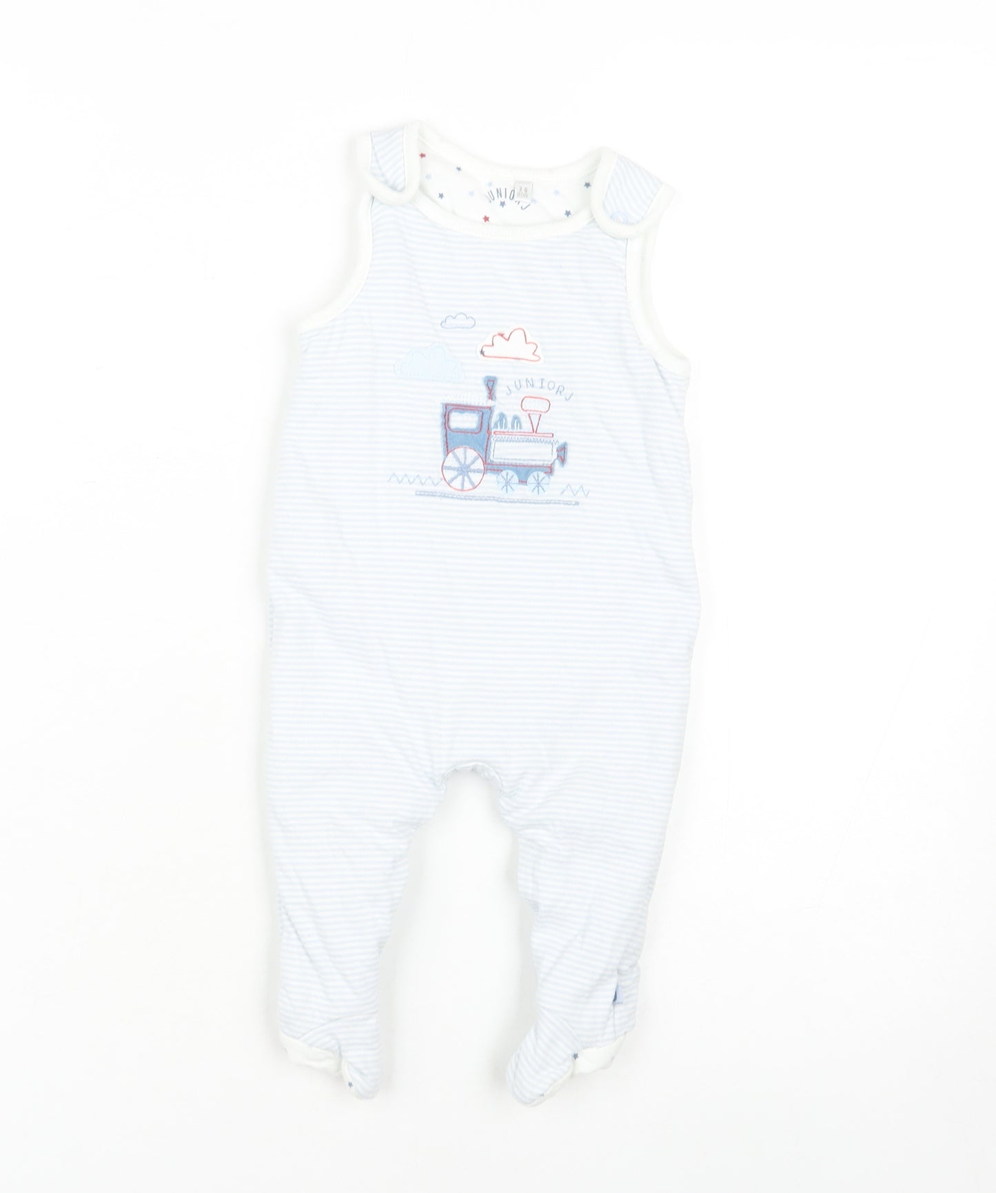 Jasper Conran Unisex Blue Striped Babygrow 3-6 Months