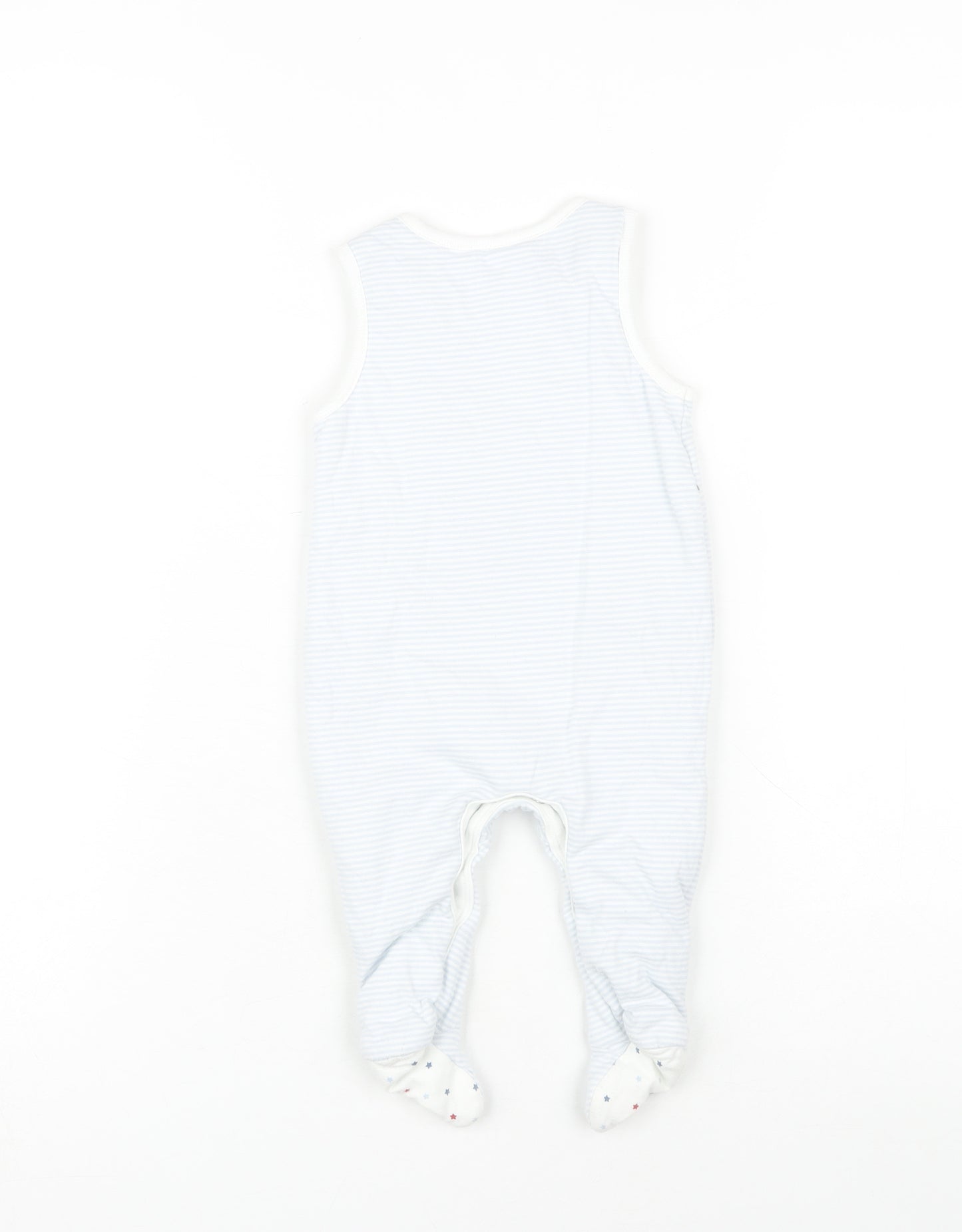 Jasper Conran Unisex Blue Striped Babygrow 3-6 Months