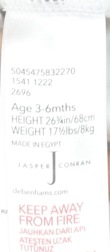 Jasper Conran Unisex Blue Striped Babygrow 3-6 Months