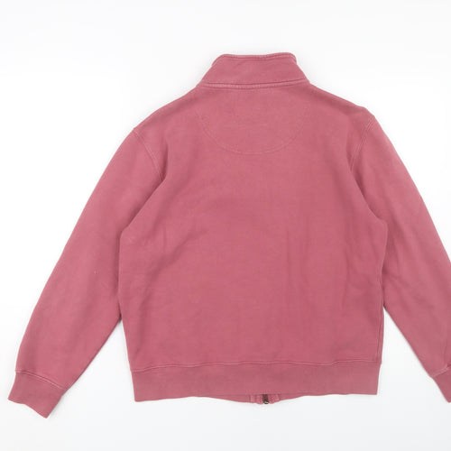 Joseph Turner Men's Pink Cotton Full Zip Sweatshirt M