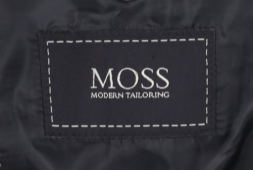 Moss Men's Grey Striped Blazer, Medium Regular Fit