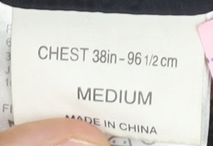 Moss Men's Grey Striped Blazer, Medium Regular Fit