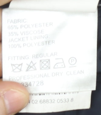 Moss Men's Grey Striped Blazer, Medium Regular Fit