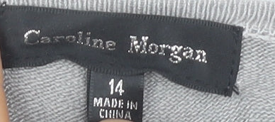 Caroline Morgan Women's Grey V-Neck Pullover Jumper Size 14