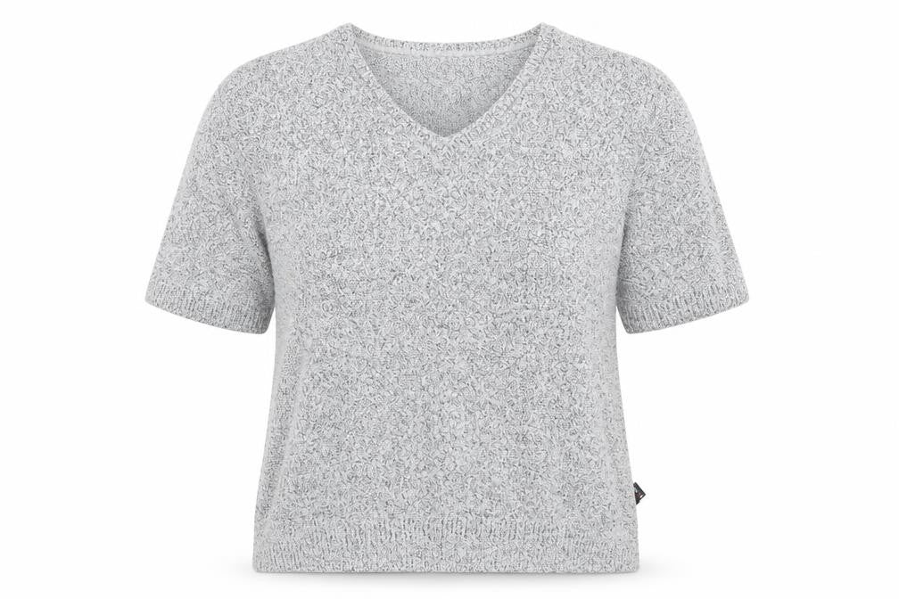 Front view of Trespass Women's Grey V-Neck jumper, size 12
