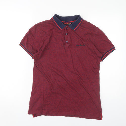 Pierre Cardin Men's Red Polo Shirt Size M