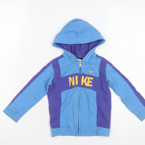 Nike Boys Blue Hoodie, 18-24 Mo, Casual, Cotton, Logo