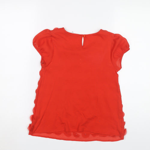Ted Baker Red Teen Blouse - Cap Sleeve, Round Neck