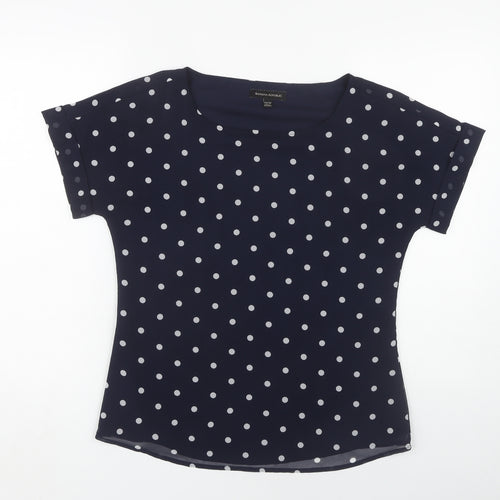 Banana Republic Women's Blue Polka Dot T-Shirt XS