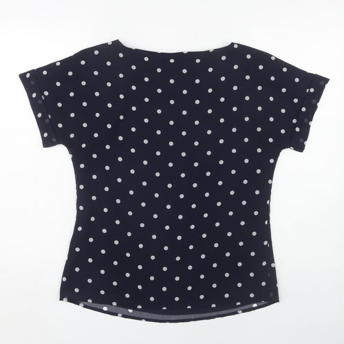 Banana Republic Women's Blue Polka Dot T-Shirt XS
