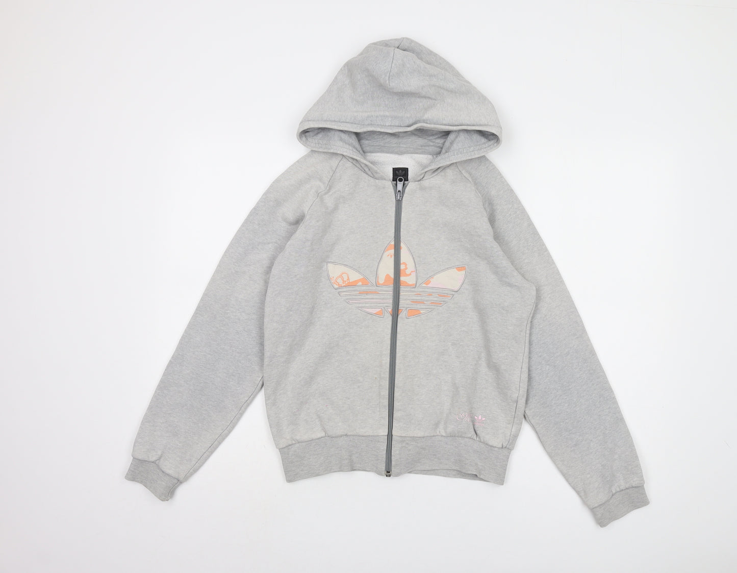Adidas Women's Grey Full Zip Hoodie Size 10