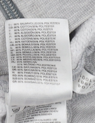 Adidas Women's Grey Full Zip Hoodie Size 10