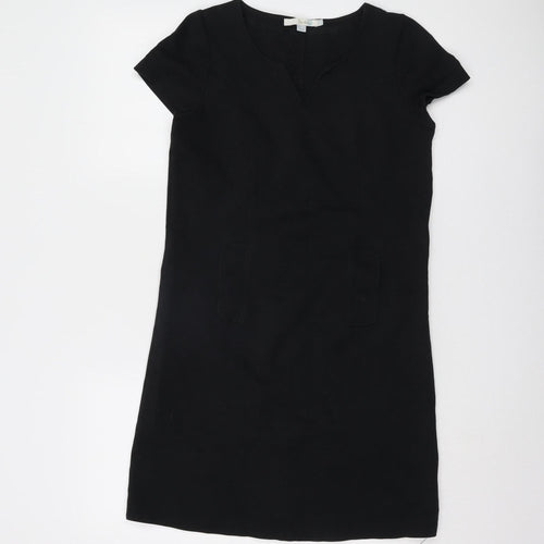 Boden Women's Black Shift Dress Size 6 Cotton Blend