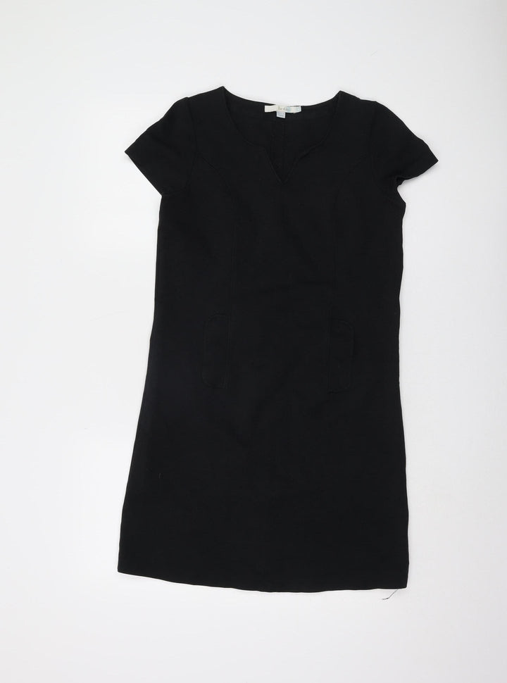 Boden Women's Black Shift Dress Size 6 Cotton Blend