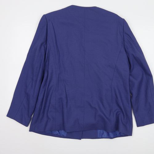 Eastex Women's Blue Wool Suit Jacket Size 16