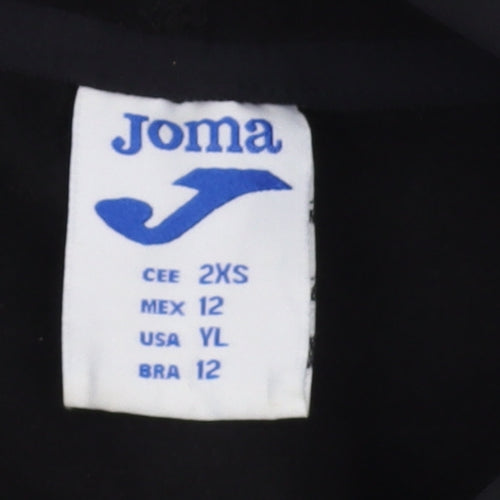 Joma Boys' Black Hoodie 2XS Sports Full Zip
