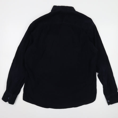 Pierre Cardin Men's Black Button-Up Shirt L