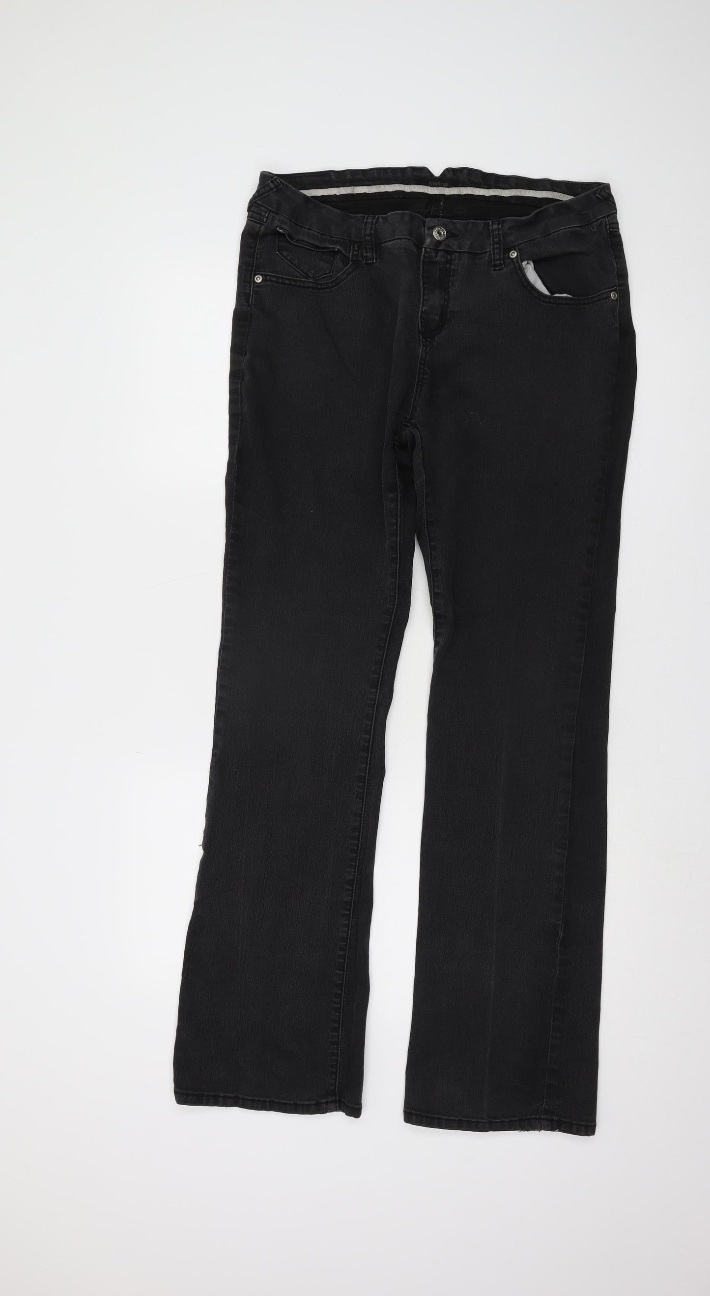 Firetrap Women’s Black Straight Jeans Size L - Classic Fit