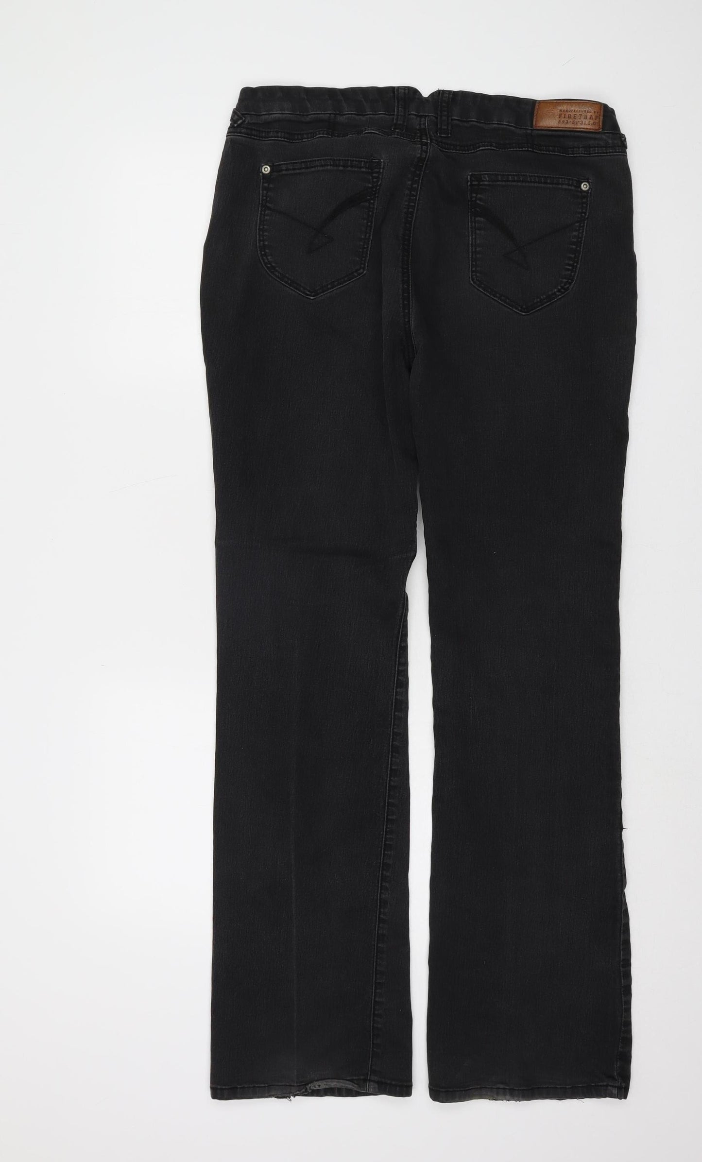 Firetrap Women’s Black Straight Jeans Size L - Classic Fit