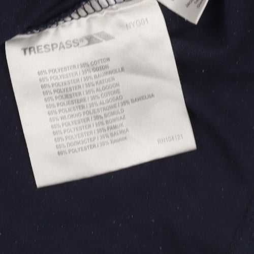 Trespass Men's Blue Graphic Print T-Shirt XS