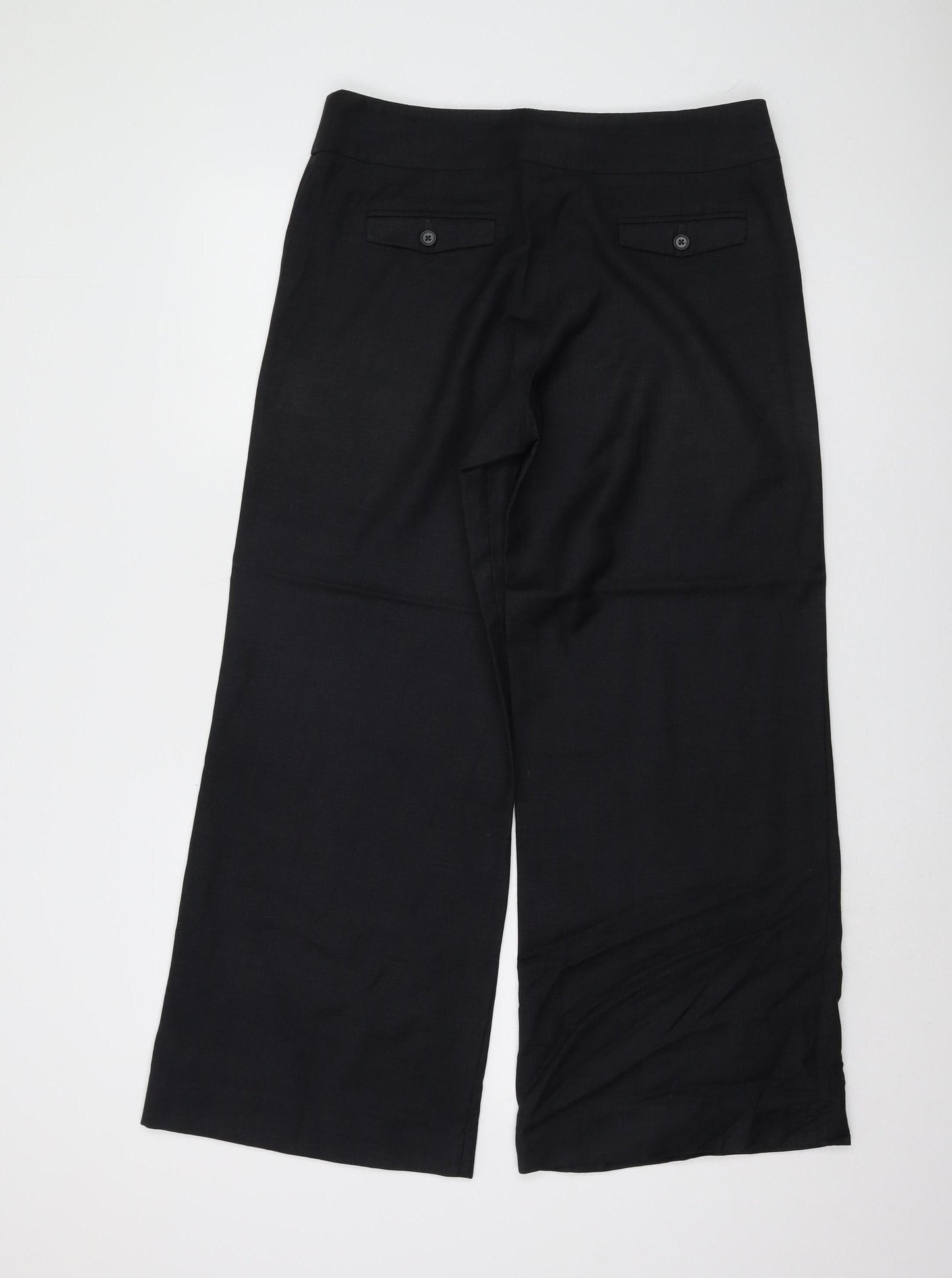 TM Lewin Women's Black Wide-Leg Trousers Size 12
