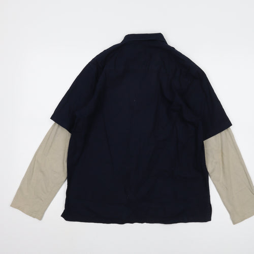Jasper Conran Boys Blue Cotton Casual Shirt 11-12 Years