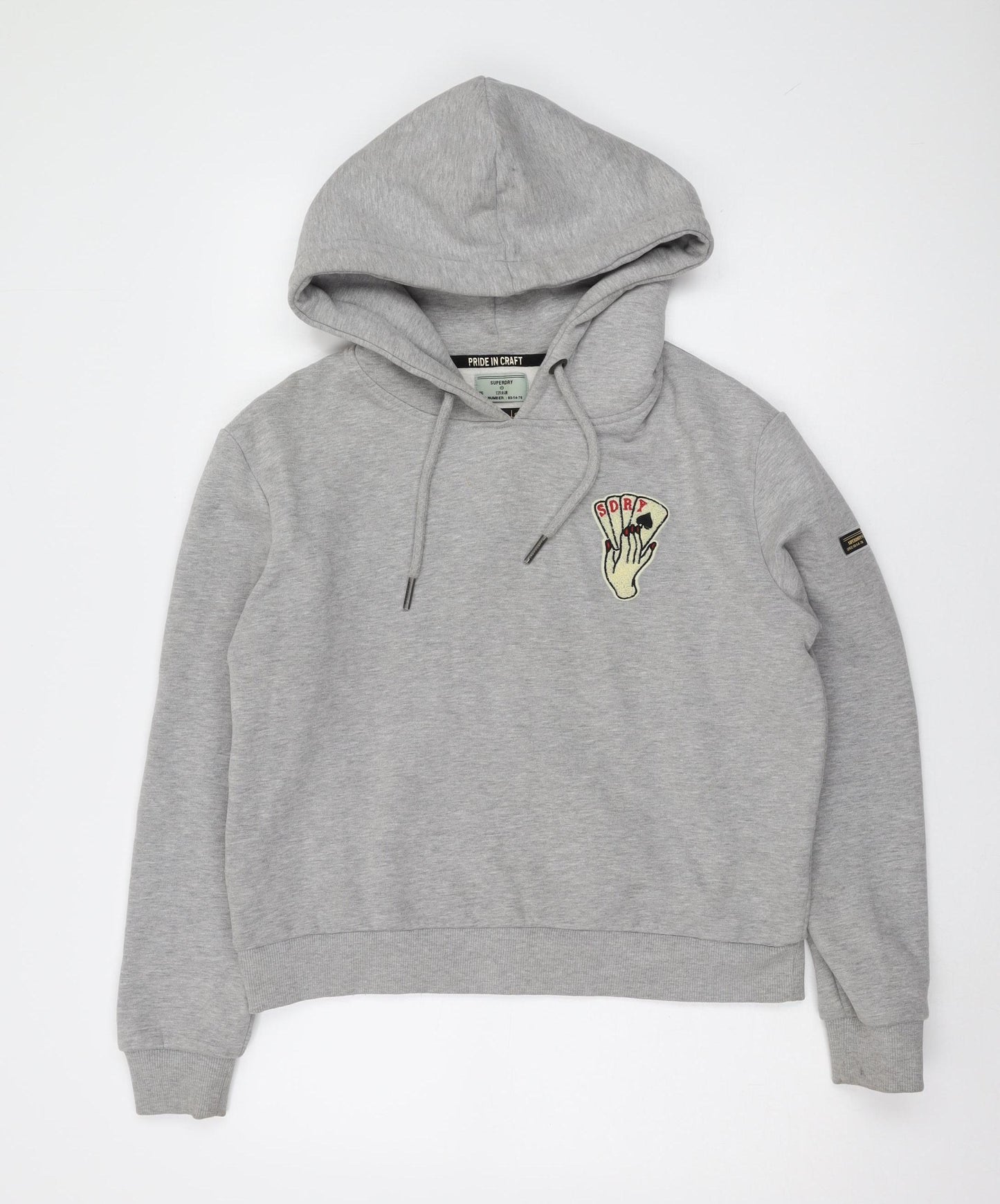 Superdry Women's Grey Hoodie UK 12 Pullover Casual