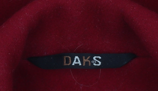 DAKS Women's Red Wool Overcoat Size 14