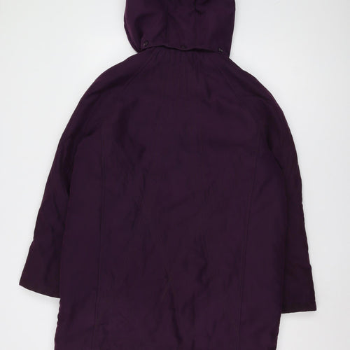 Jacques Vert Women's Purple Parka Coat M Casual