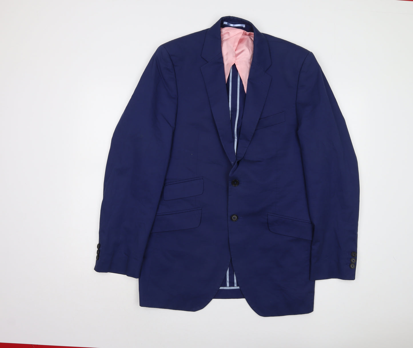 Charles Tyrwhitt Men's Blue Wool Blazer Size 38