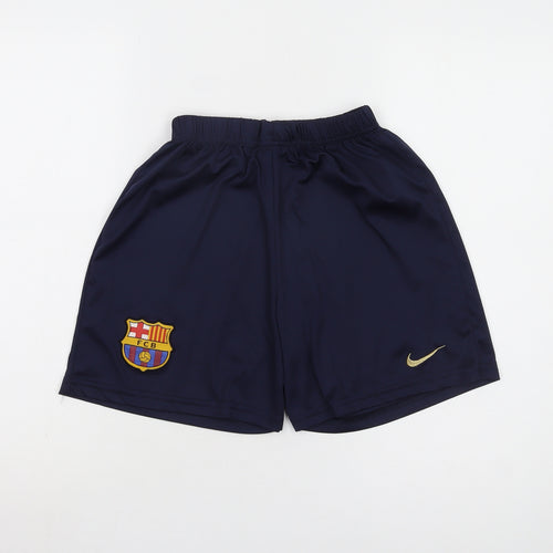 Nike Boys Blue Athletic Football Shorts Size 176