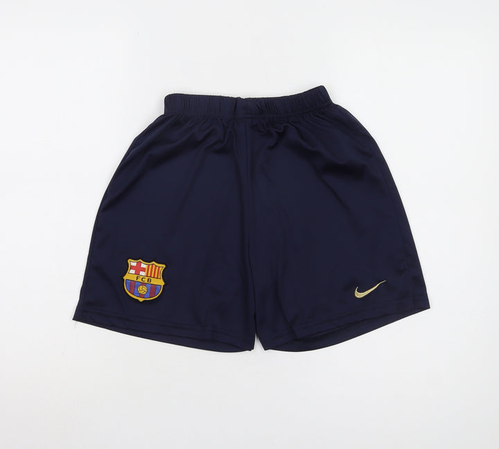 Nike Boys Blue Athletic Football Shorts Size 176